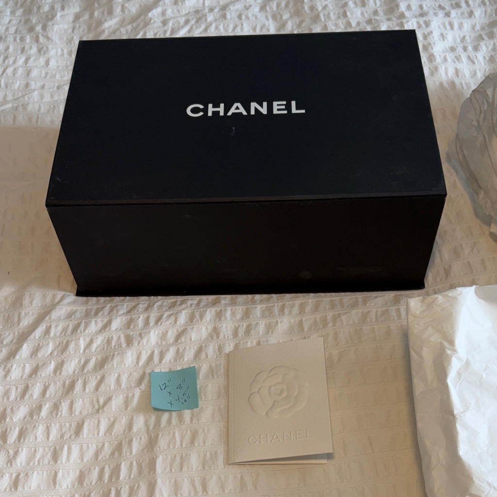 Chanel Black Box With Cream Booklet